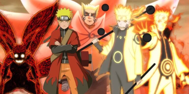 Naruto Best Transformation Nine Tails Jinchuriki Sage Mode Kurama Mode Six Paths