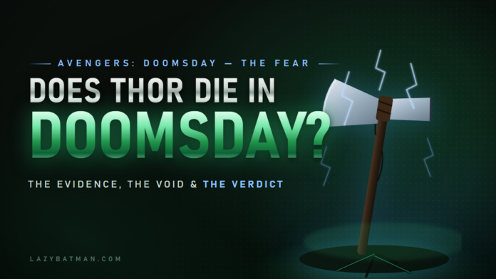 Does Thor die in Doomsday — Stormbreaker planted in cracked ground with fading lightning (Avengers: Doomsday fan theory)