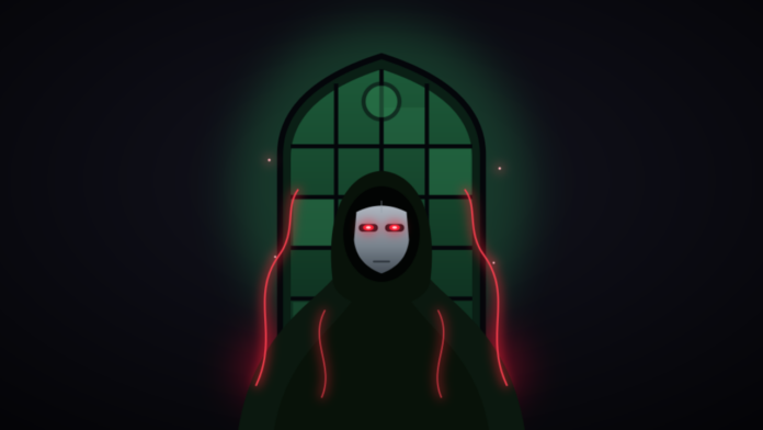 Where is Scarlet Witch in Doomsday - hooded Latverian Witch with scarlet glowing eyes before a green stained-glass window (Avengers: Doomsday fan theory)