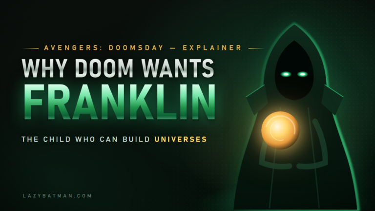 Why Doom wants Franklin Richards - hooded Doctor Doom cradling a tiny glowing universe (Avengers: Doomsday explainer)