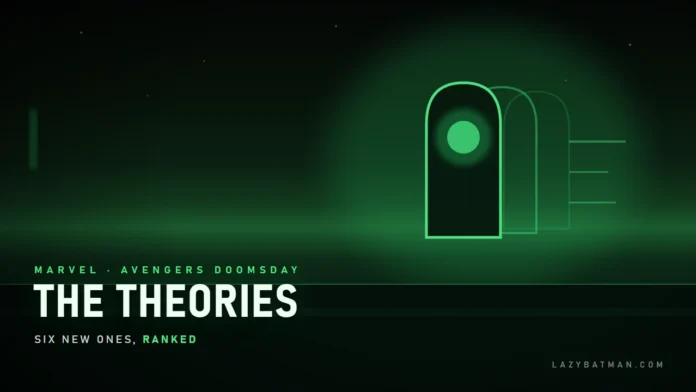 Doomsday theories art, a hooded arch slipping out of phase in green echoes