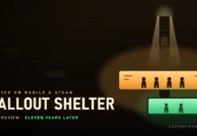 Fallout Shelter Review: Why an 11-Year-Old Mobile Game Has Me Hooked in 2026 Fallout Shelter review art showing a lit underground vault room with dwellers and a surface light shaft