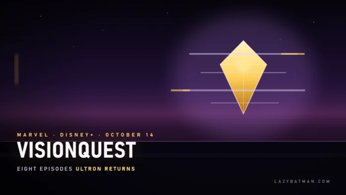 VisionQuest release date art, a glowing faceted gem fractured by memory glitch lines